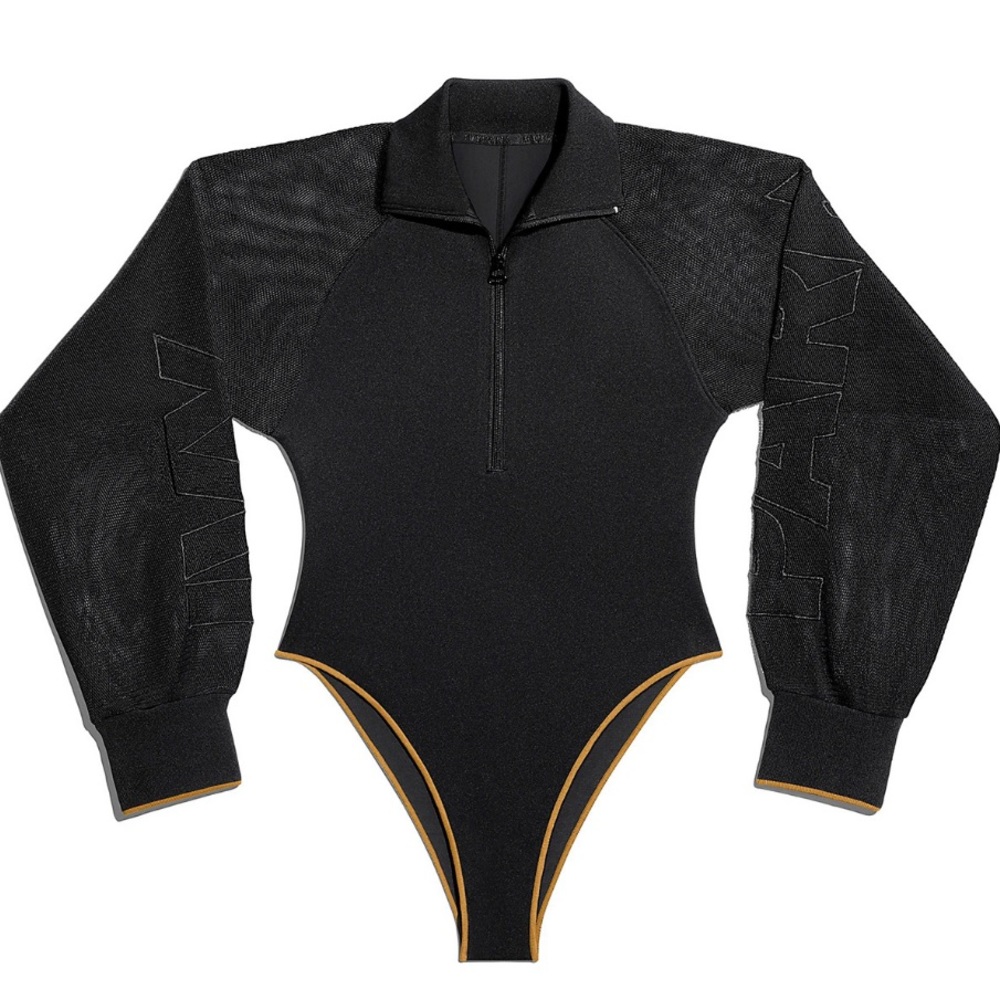 Ivy Park black mesh sleeve bodysuit